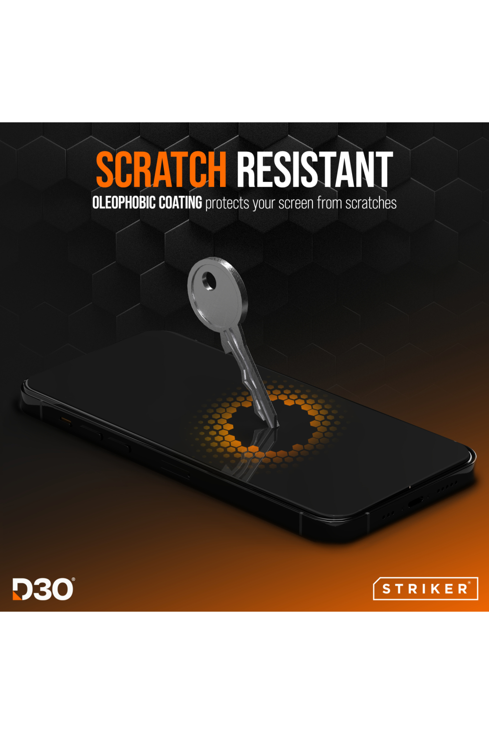 Striker D3O Xtreme Impact Privacy Glass Screen Protector - Black Frame - Apple Iphone 18 Pro Max - Afbeelding 6