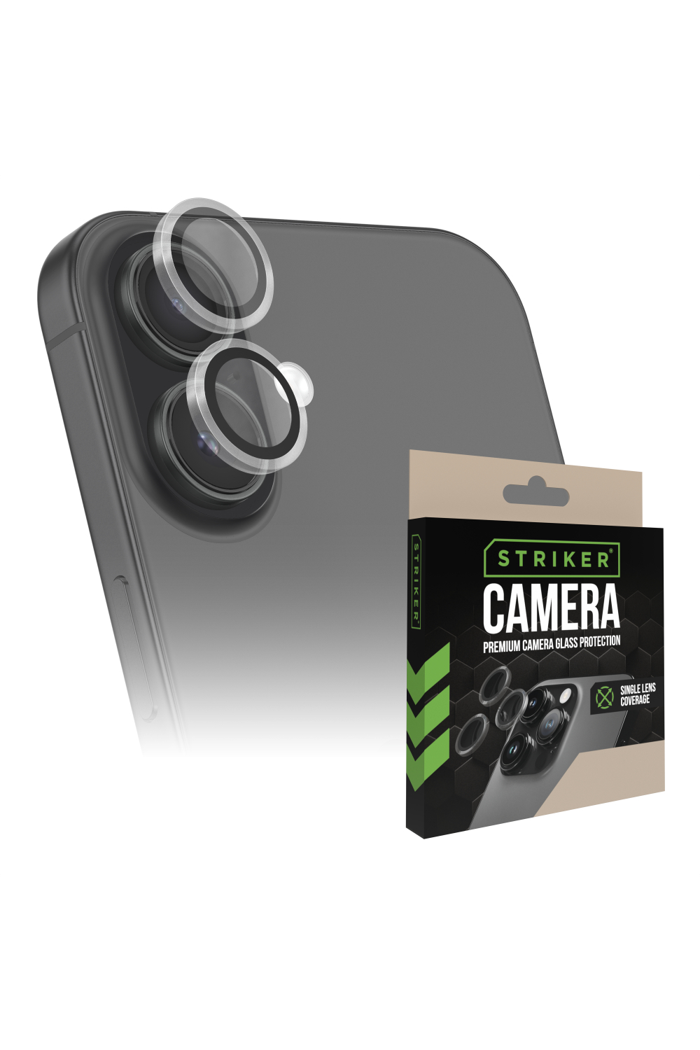 Striker Single Lens Glass Camera Protector - Transparent - Apple Iphone 18 Pro/18 Pro Max