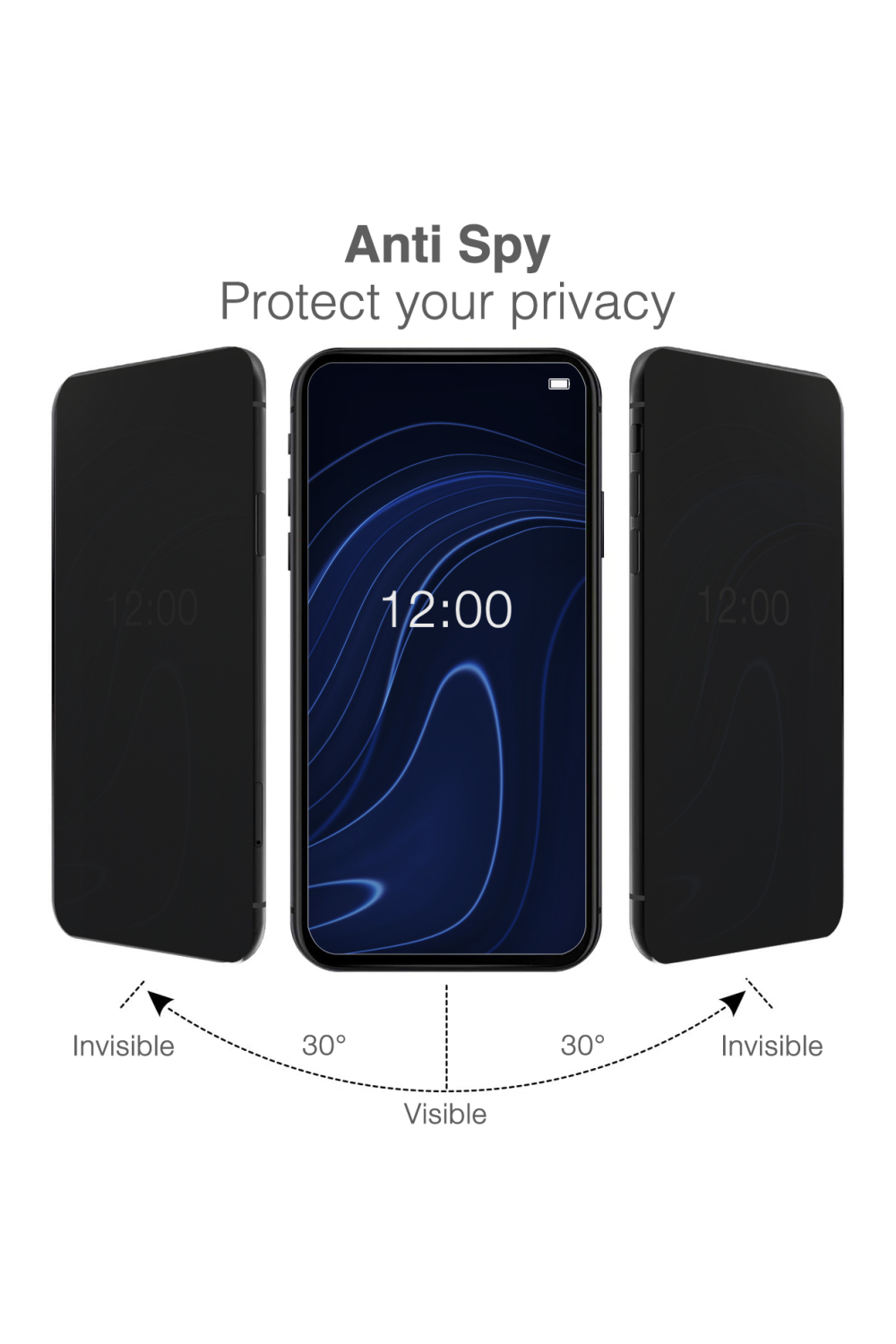Mobilize Privacy Glass Screen Protector - Black Frame - For Apple Iphone 18 Pro - Afbeelding 3