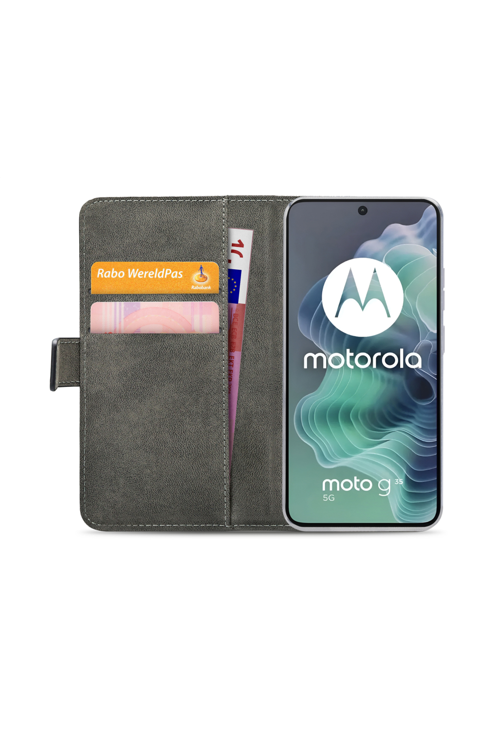 Mobilize Classic Gelly Wallet Book Case Motorola Moto G35 Black - Afbeelding 4