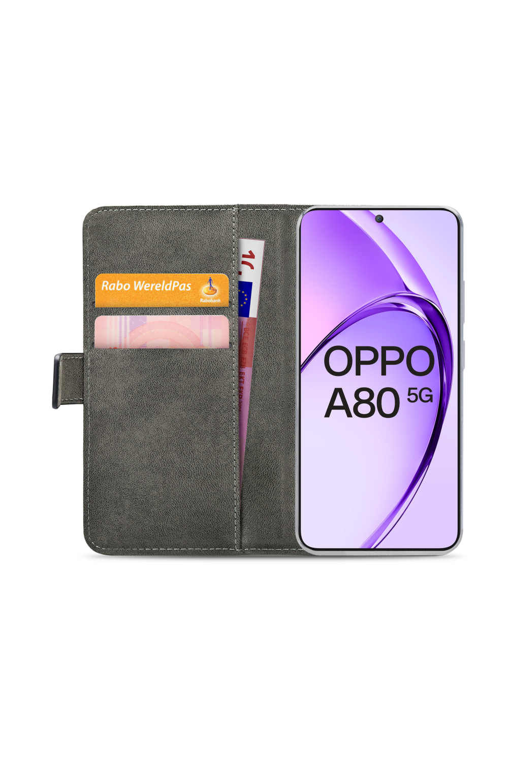 Mobilize Classic Gelly Wallet Book Case Oppo A80 5G Black - Afbeelding 4