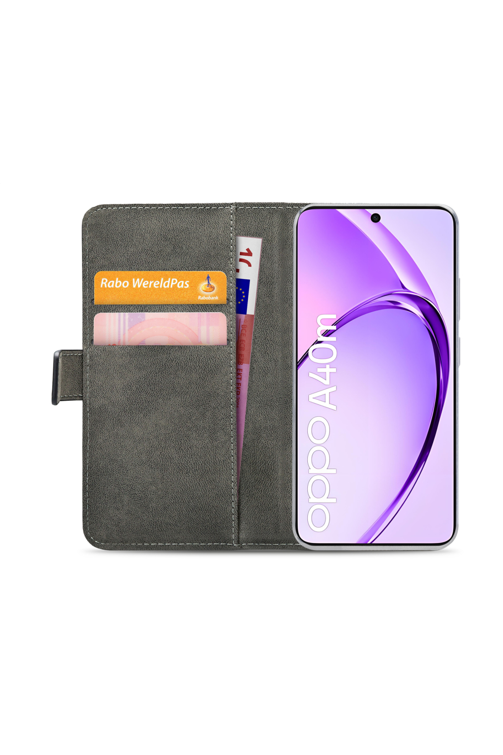 Mobilize Classic Gelly Wallet Book Case Oppo A40/A40M/A60 5G Black - Afbeelding 4