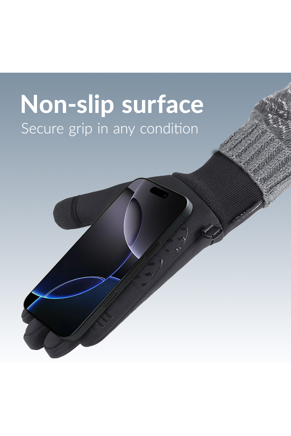 Mobilize Smart Winter Gloves (M) Black - Afbeelding 4