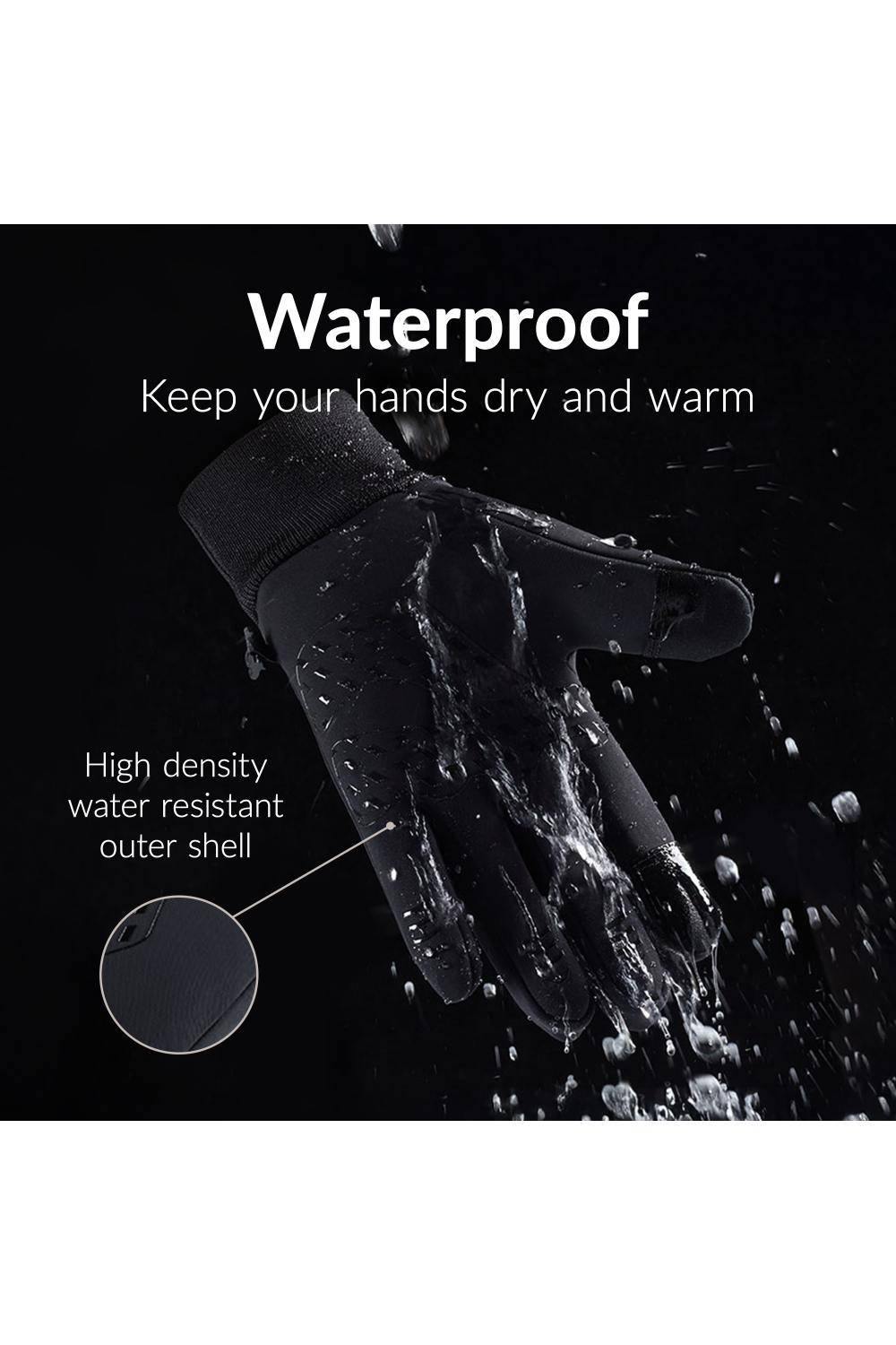 Mobilize Smart Winter Gloves (L) Black - Afbeelding 5