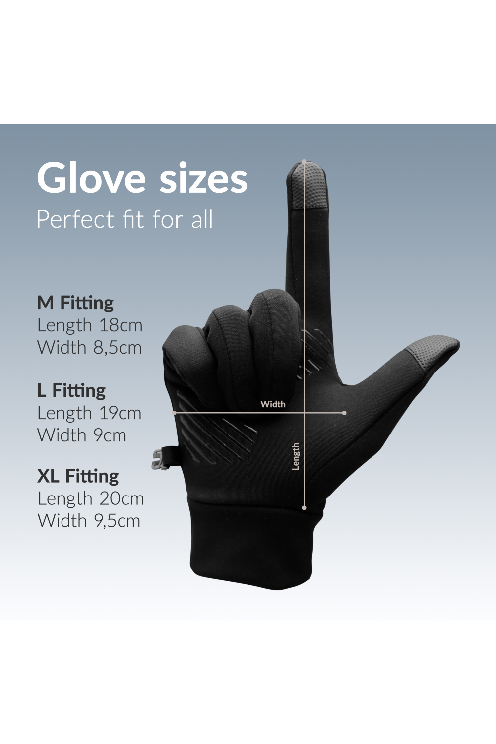 Mobilize Smart Sports Gloves (Xl) Black - Afbeelding 9