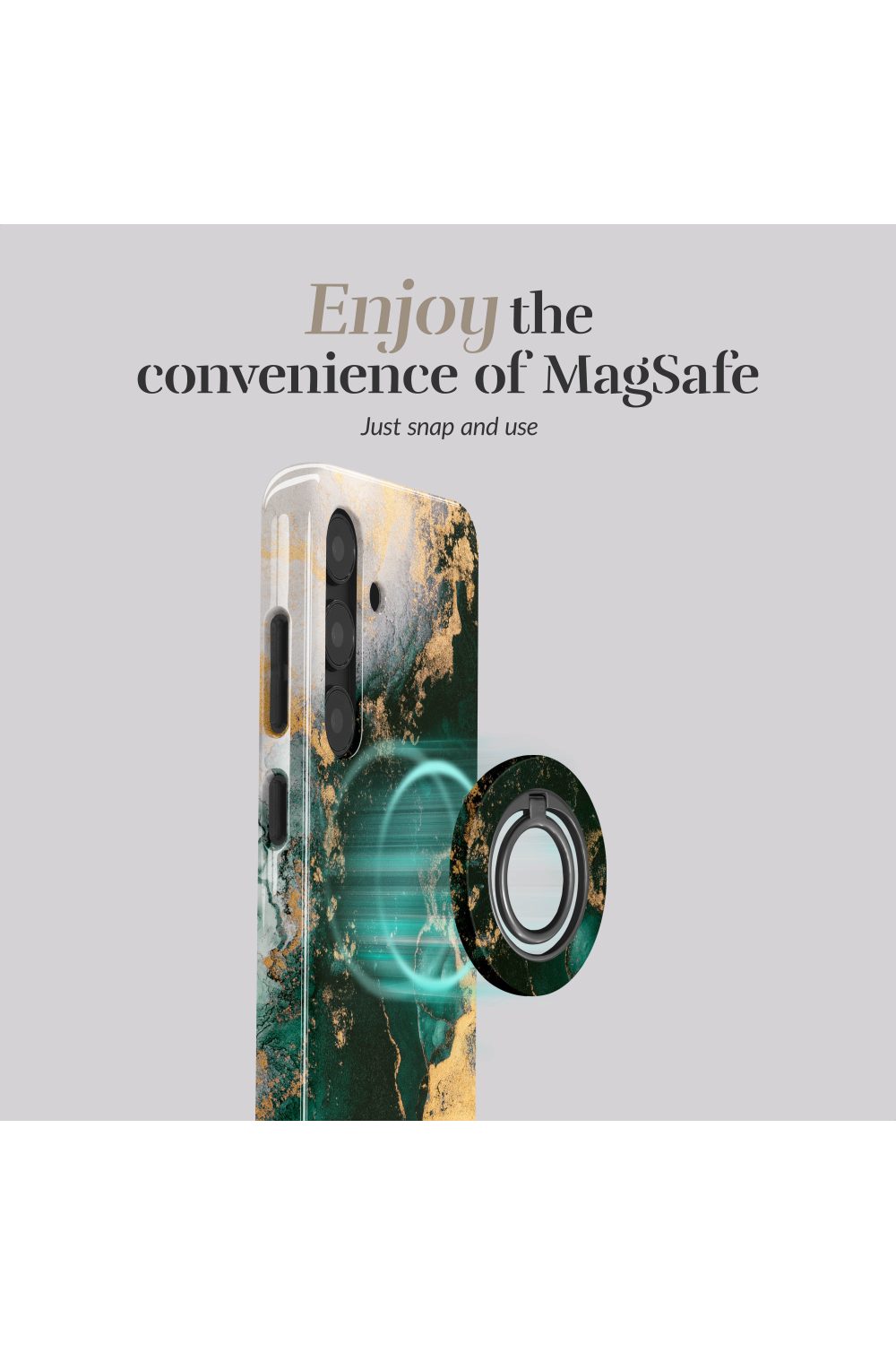 Mio By Mobilize Mio Green Marble Magsafe Compatible For Samsung A16 4G/5G - Afbeelding 3