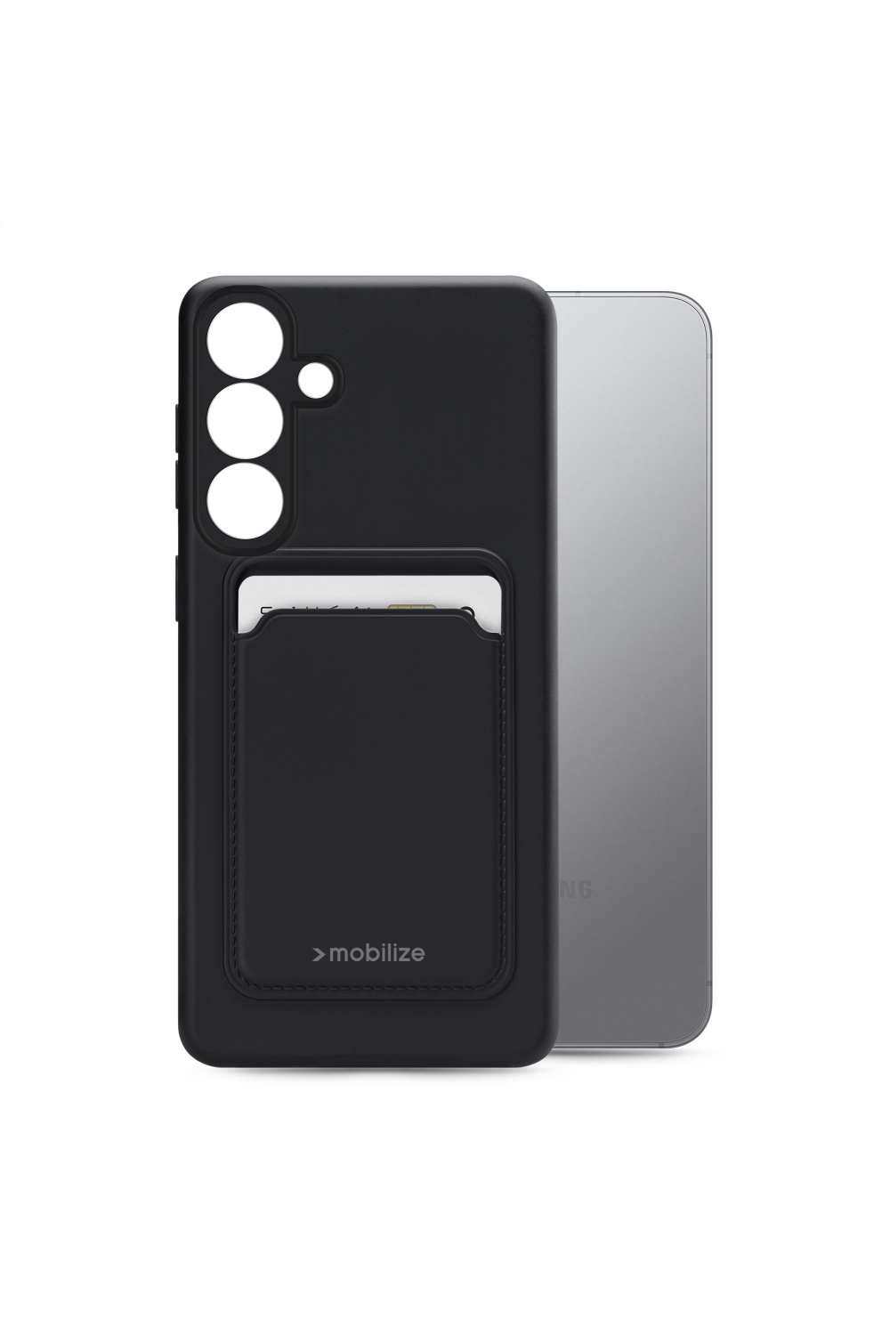 Mobilize Rubber Gelly Card Case Samsung Galaxy S25 5G Matt Black