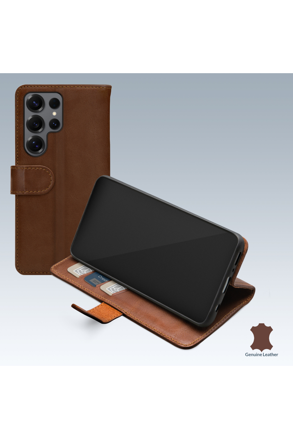 Mobilize Leather Wallet Samsung Galaxy S25 Ultra 5G Brown