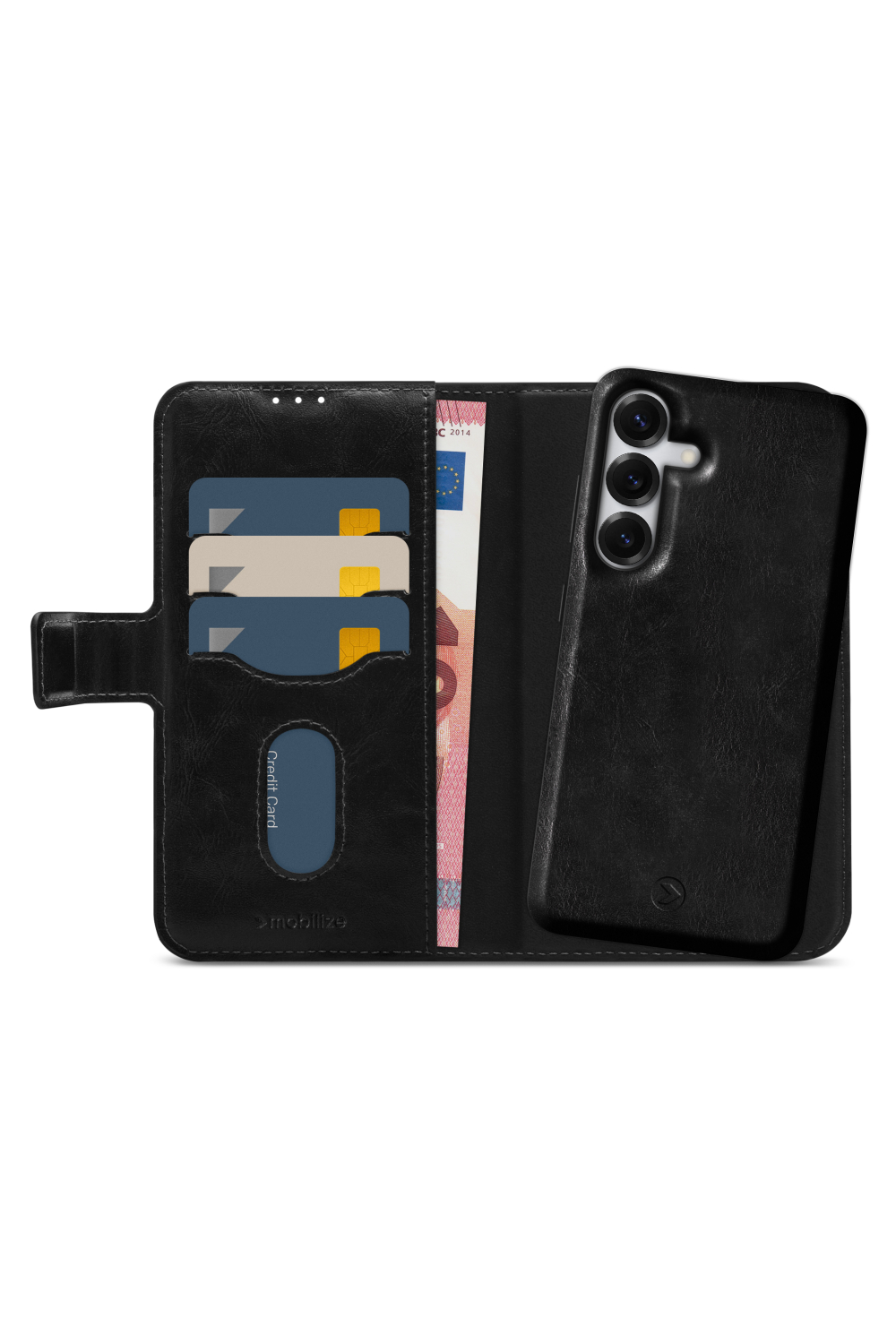 Mobilize 2In1 Magsafe Compatible Gelly Wallet Case Samsung Galaxy S25 5G Black