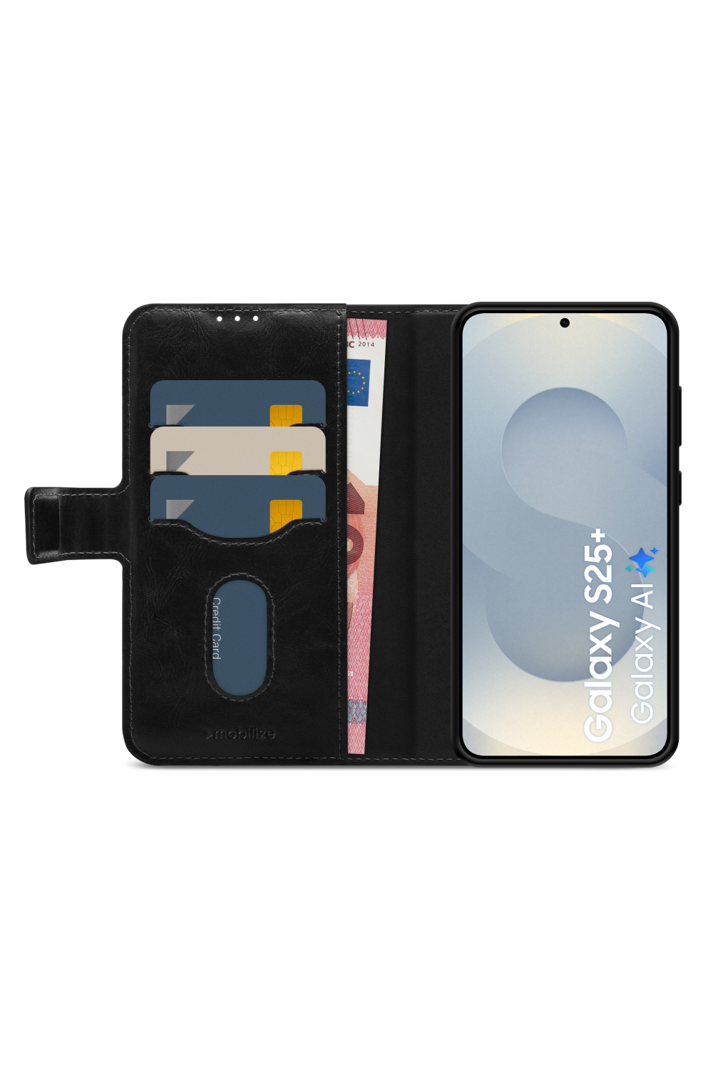 Mobilize 2In1 Magsafe Compatible Gelly Wallet Case Samsung Galaxy S25+ 5G Black - Afbeelding 3