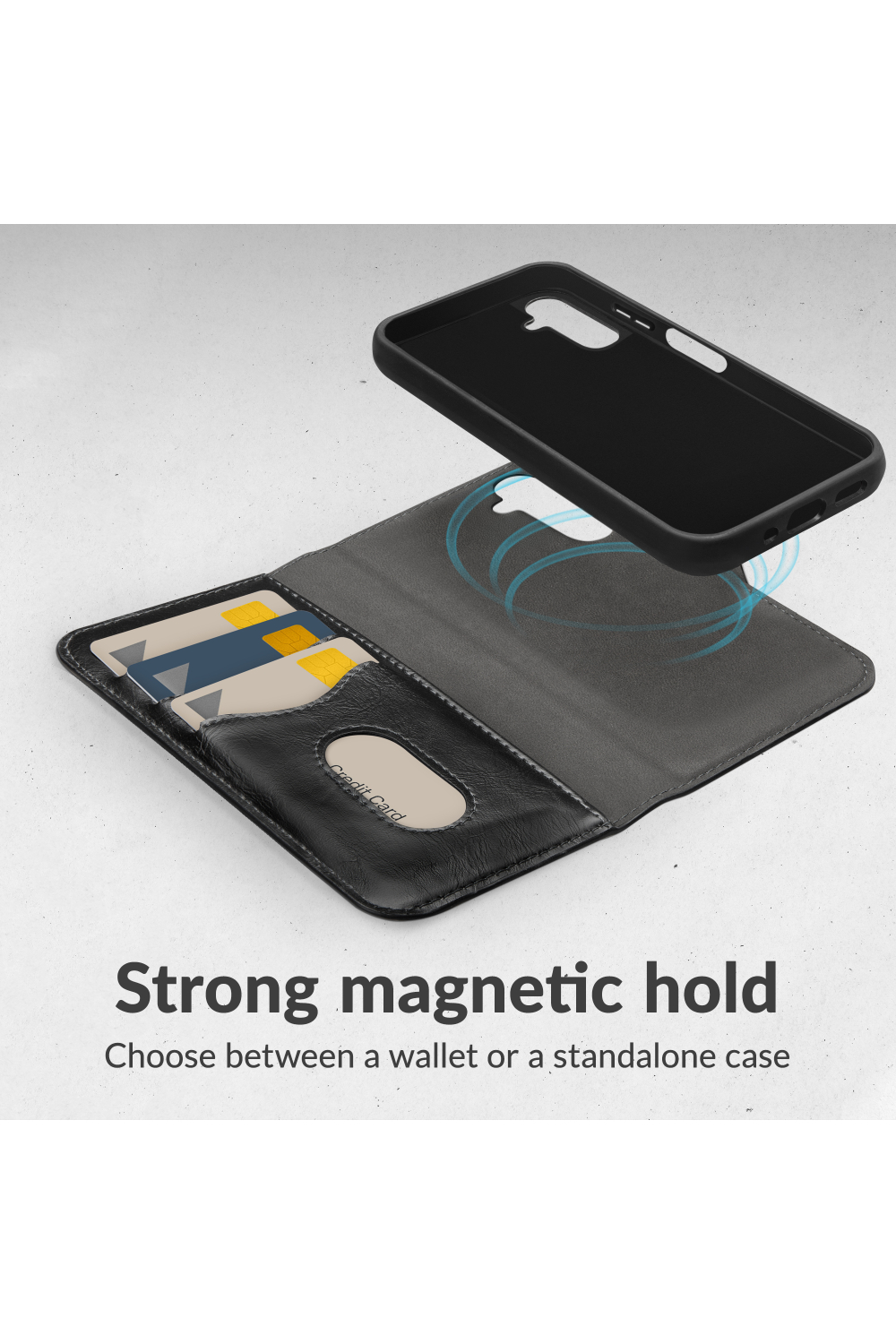 Mobilize 2In1 Magsafe Compatible Gelly Wallet Case Samsung Galaxy S25 Ultra 5G Black - Afbeelding 2