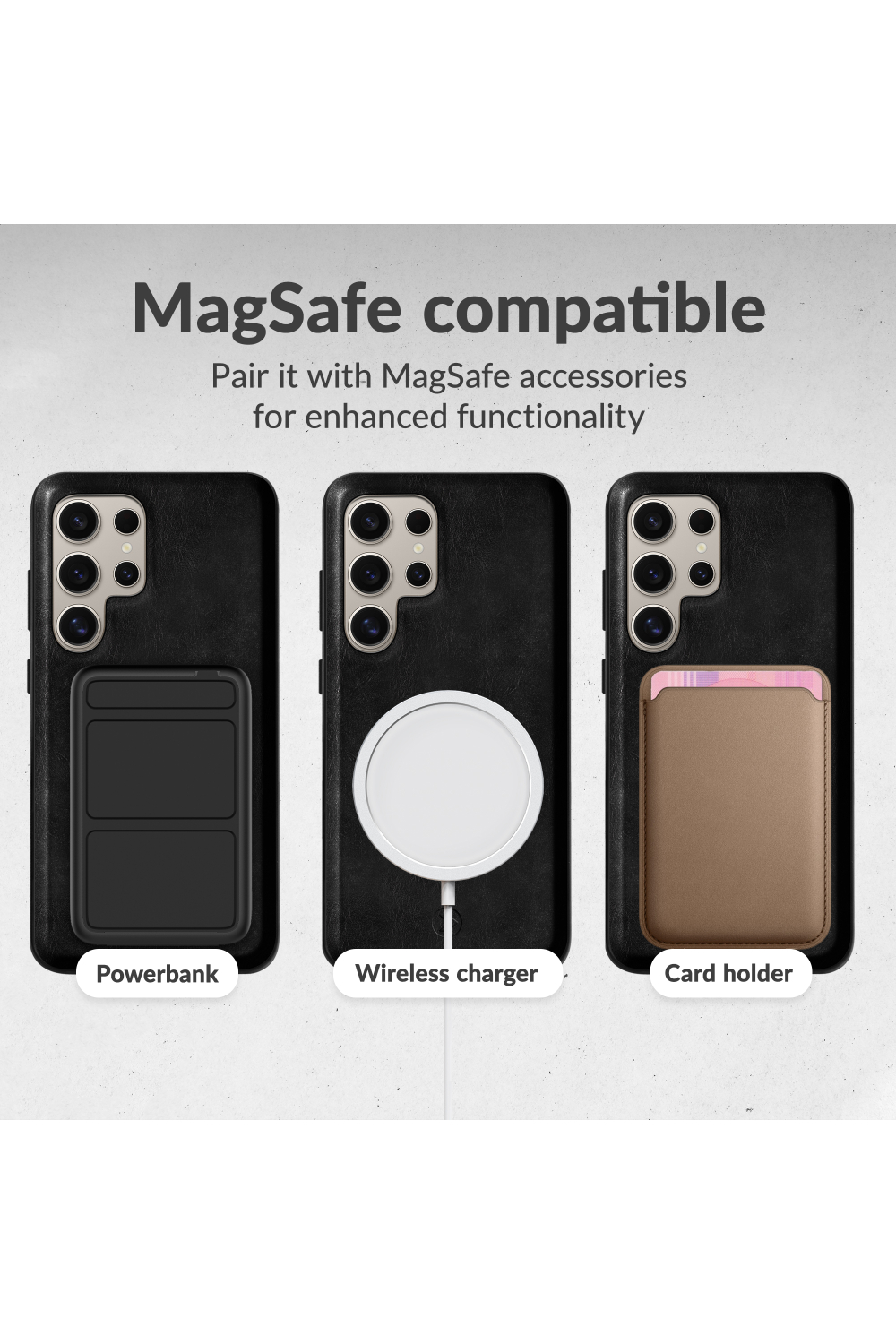 Mobilize 2In1 Magsafe Compatible Gelly Wallet Case Samsung Galaxy S25 Ultra 5G Black - Afbeelding 5