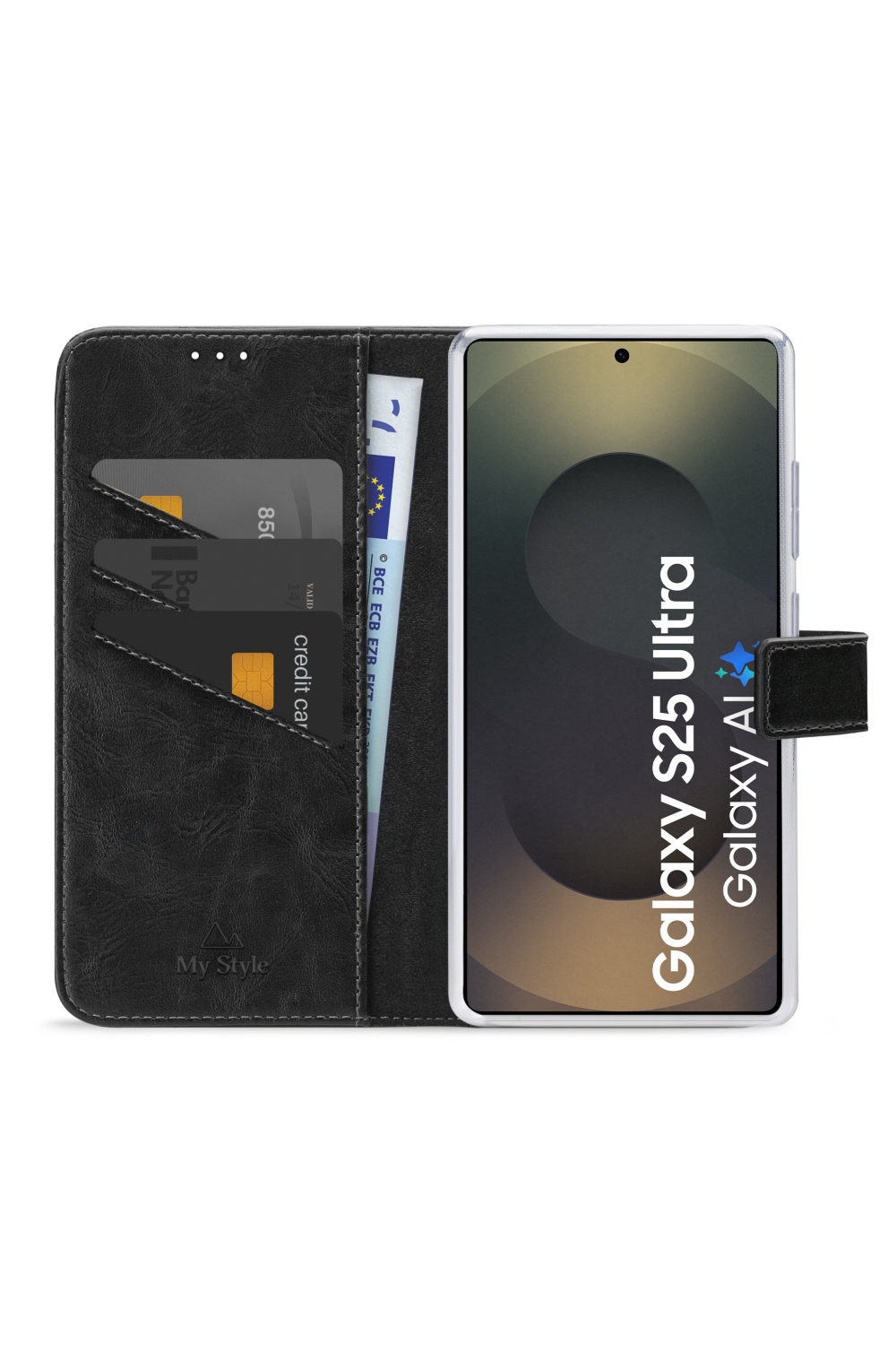 My Style Flex Wallet For Samsung Galaxy S25 Ultra 5G Black - Afbeelding 3