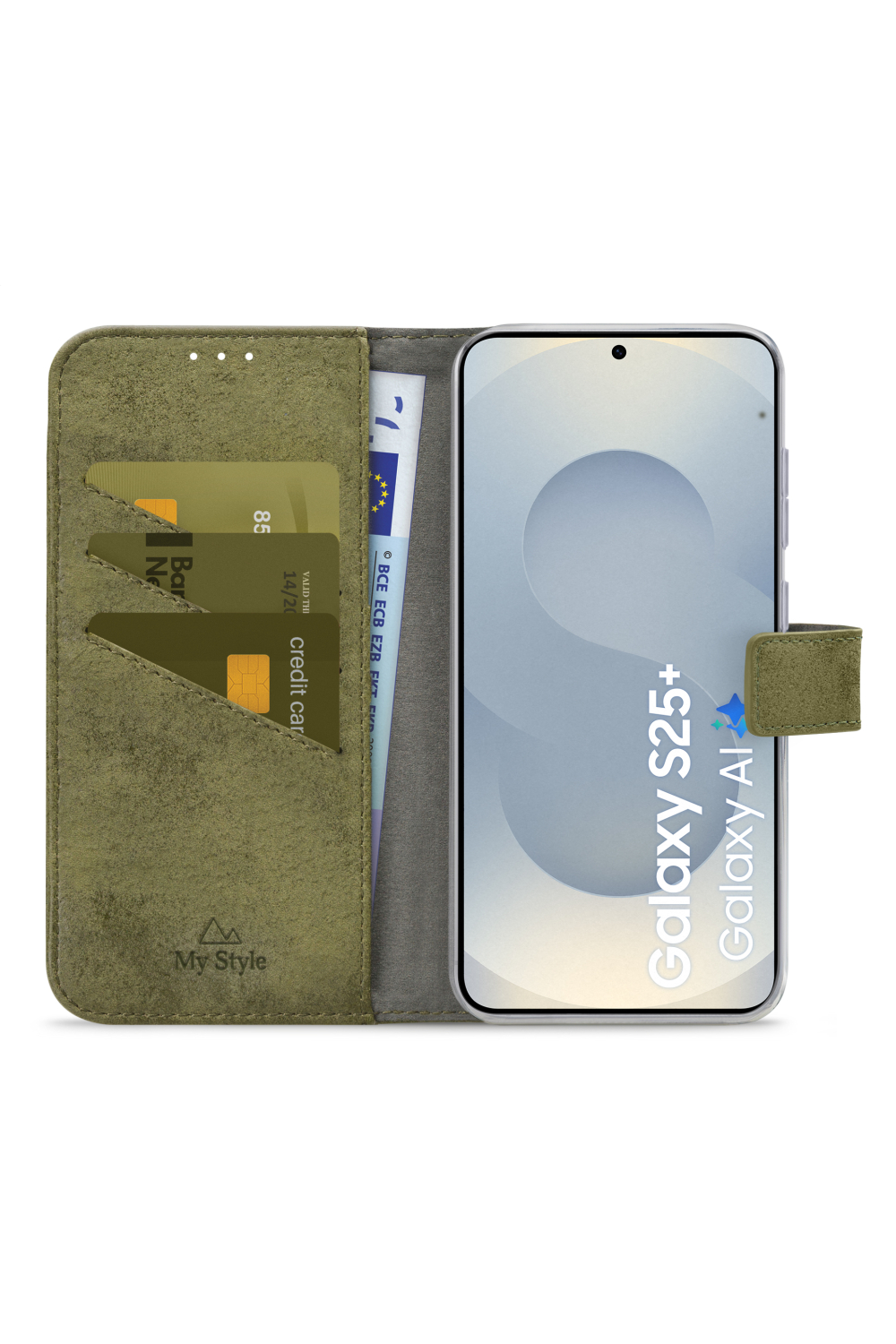 My Style Flex Wallet For Samsung Galaxy S25+ 5G Olive - Afbeelding 3