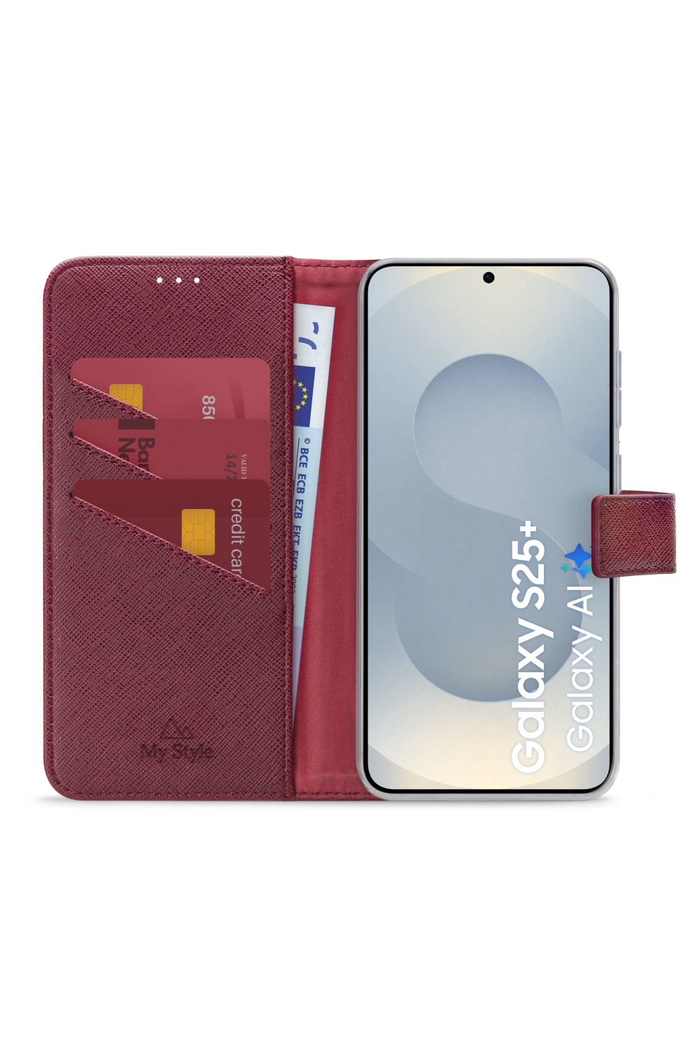 My Style Flex Wallet For Samsung Galaxy S25+ 5G Bordeaux - Afbeelding 3
