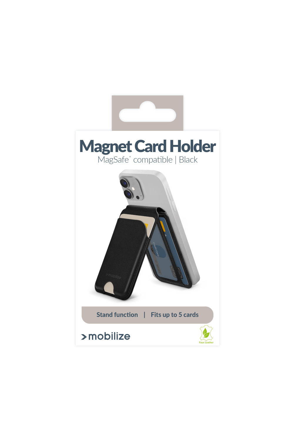 Mobilize Magsafe Compatible Magnet Card Holder With Stand Function Black - Afbeelding 10