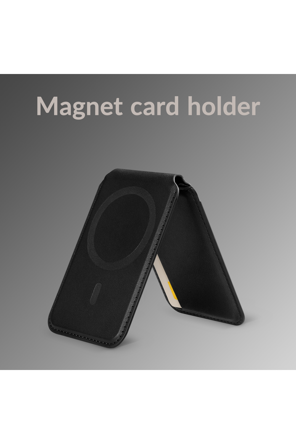 Mobilize Magsafe Compatible Magnet Card Holder With Stand Function Black - Afbeelding 2