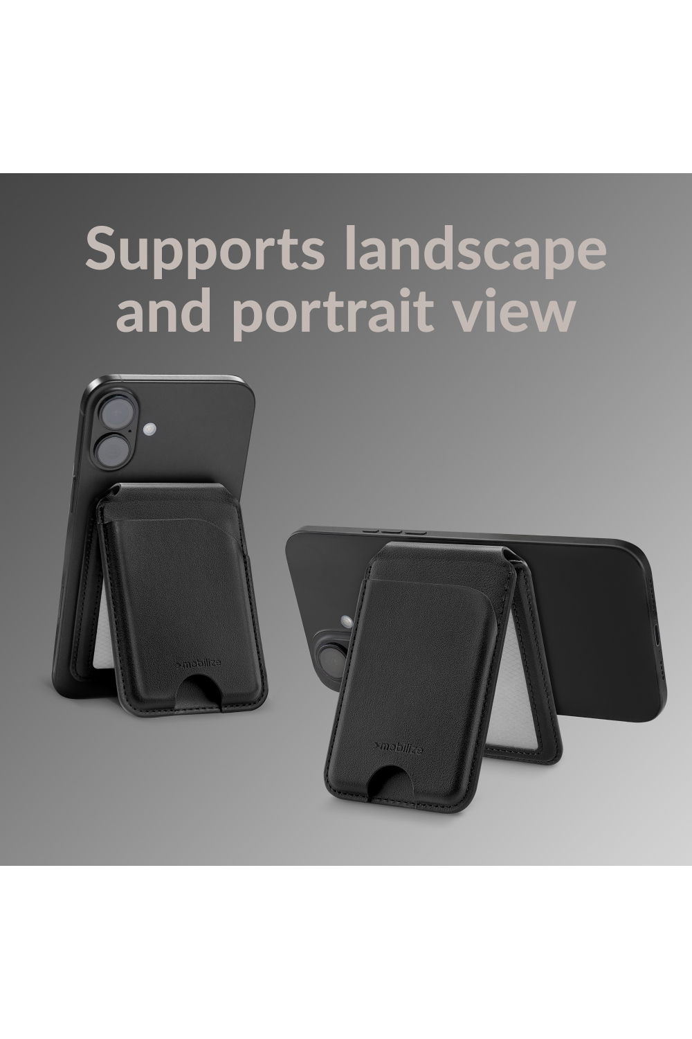 Mobilize Magsafe Compatible Magnet Card Holder With Stand Function Black - Afbeelding 6