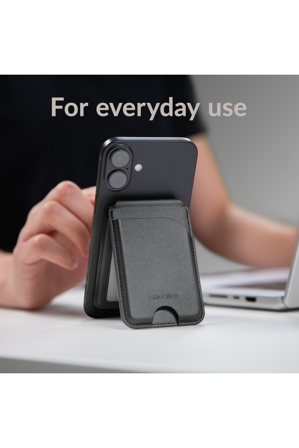 Mobilize Magsafe Compatible Magnet Card Holder With Stand Function Black - Afbeelding 7