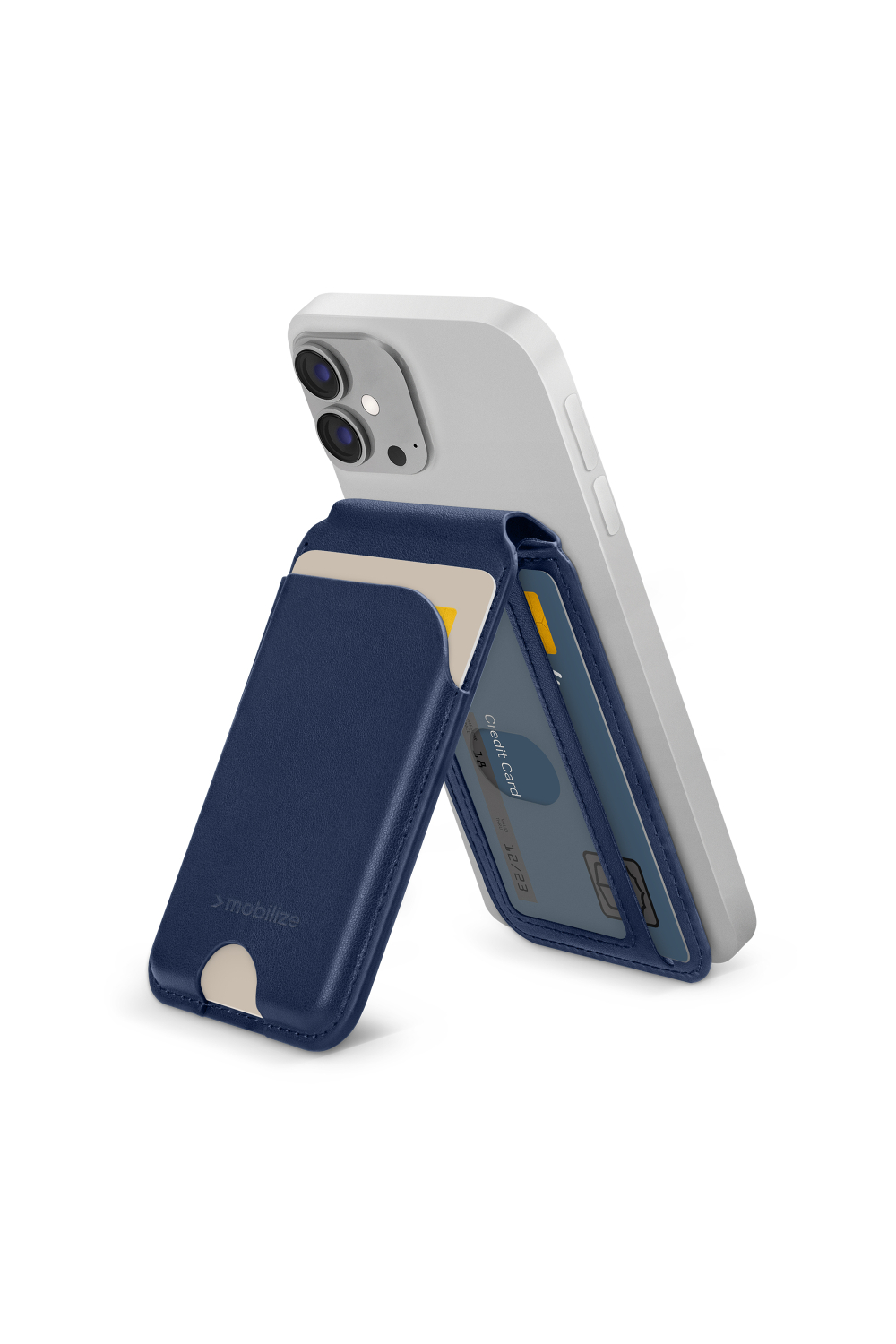 Mobilize Magsafe Compatible Magnet Card Holder With Stand Function Blue