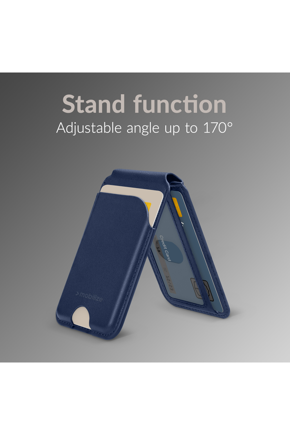 Mobilize Magsafe Compatible Magnet Card Holder With Stand Function Blue - Afbeelding 5