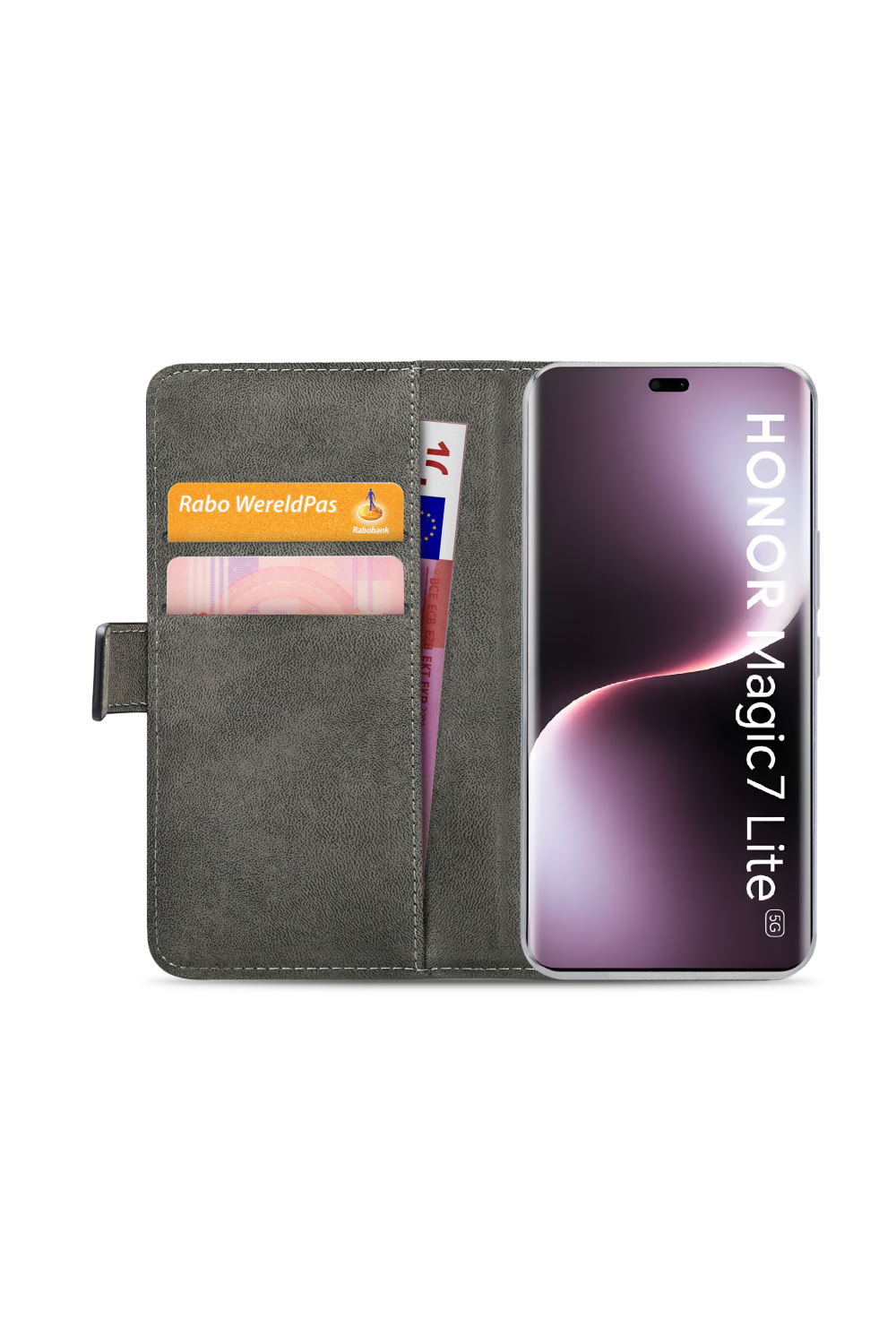 Mobilize Classic Gelly Wallet Book Case Honor Magic7 Lite Black - Afbeelding 4