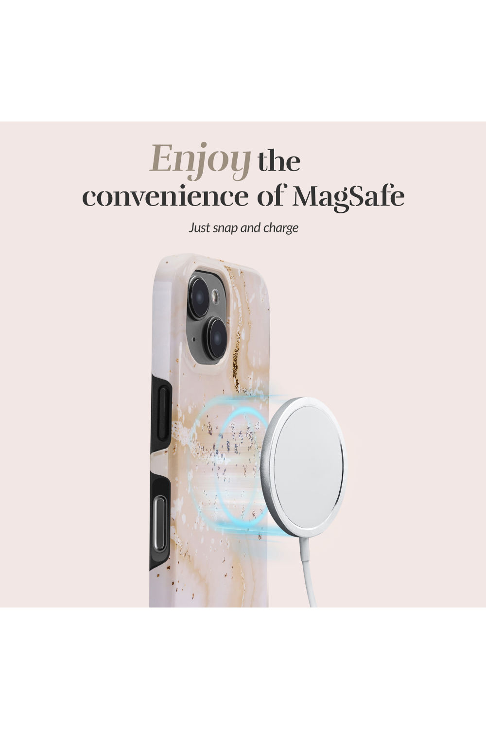 Mio By Mobilize Mio Gold Marble Magsafe Compatible For Iphone 16E/17E - Afbeelding 3