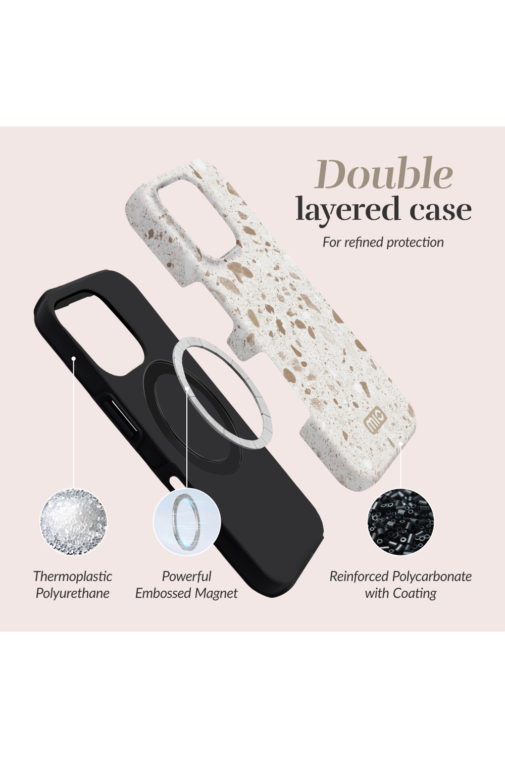 Mio By Mobilize Mio Soft Terrazzo Magsafe Compatible For Iphone 16 Plus - Afbeelding 6