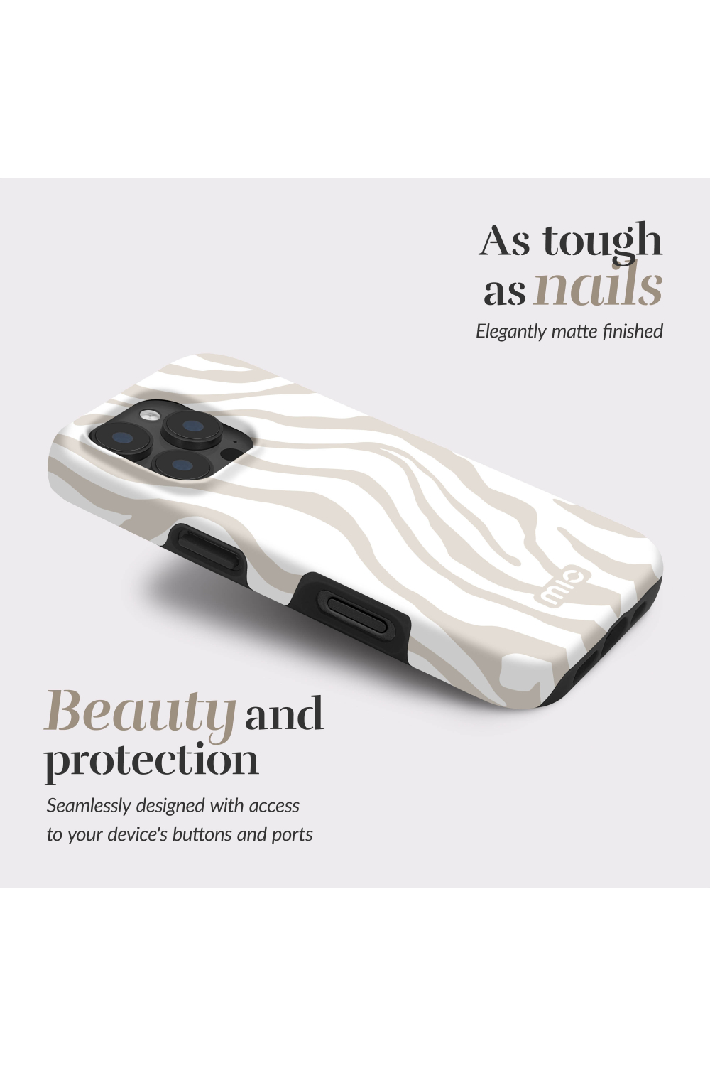 Mio By Mobilize Mio Sandy Zebra Magsafe Compatible For Iphone 15 Pro - Afbeelding 2
