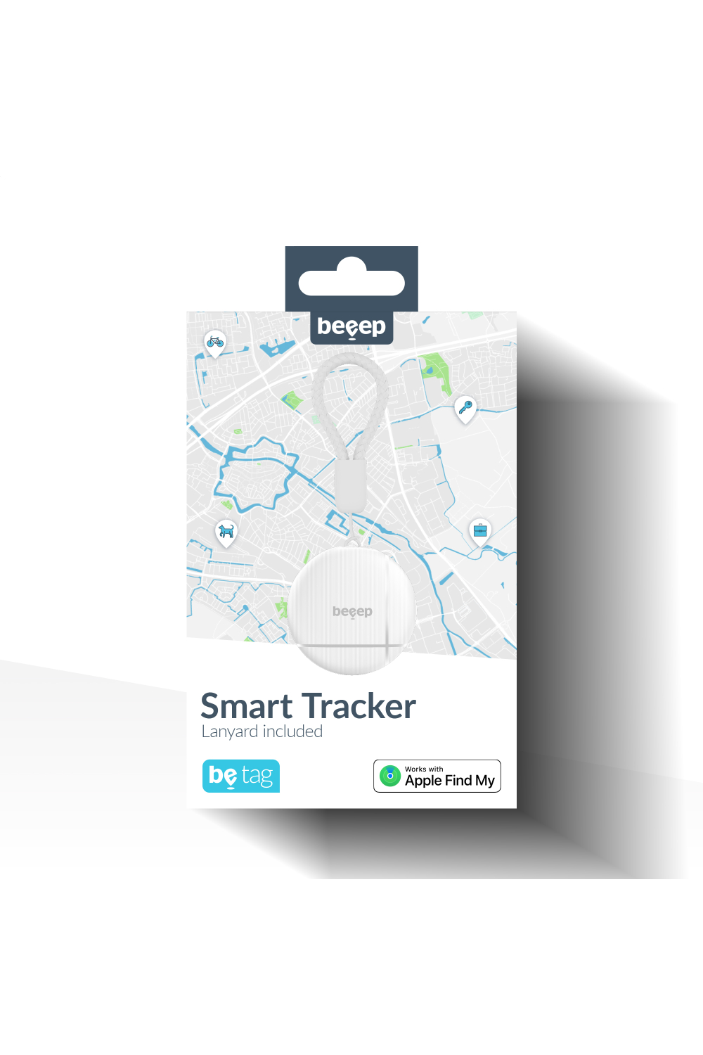 Beeep Betag Find My Tracker White & Keychain White - 1 Pack - Afbeelding 10
