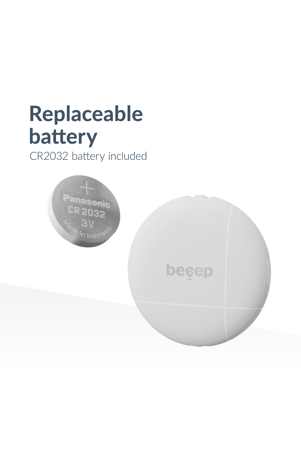 Beeep Betag Find My Tracker White & Keychain White - 1 Pack - Afbeelding 8