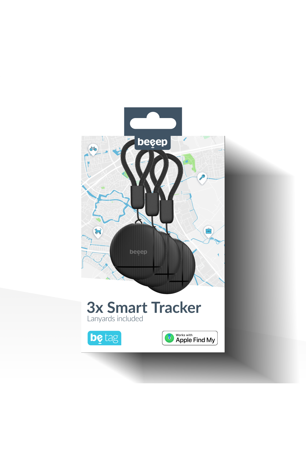 Beeep Betag Find My Tracker Black & Keychain Black - 3 Pack - Afbeelding 10