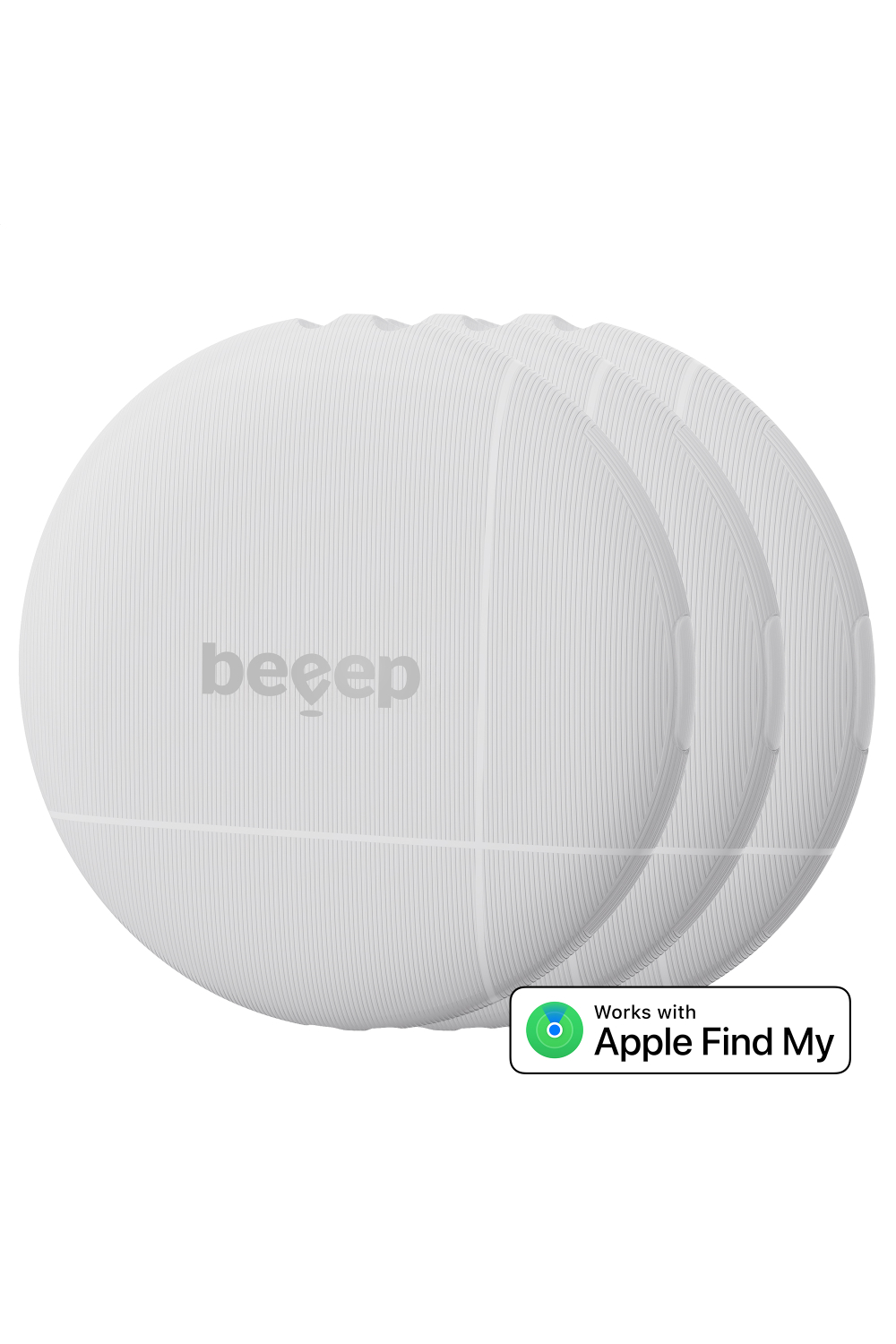 Beeep Betag Find My Tracker White & Keychain White - 3 Pack