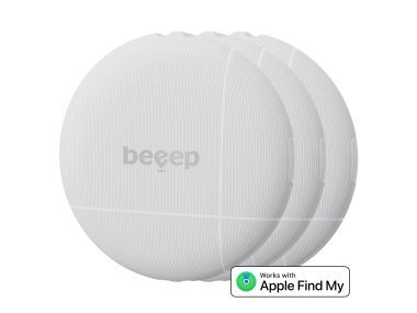 Beeep Betag Find My Tracker White & Keychain White - 3 Pack