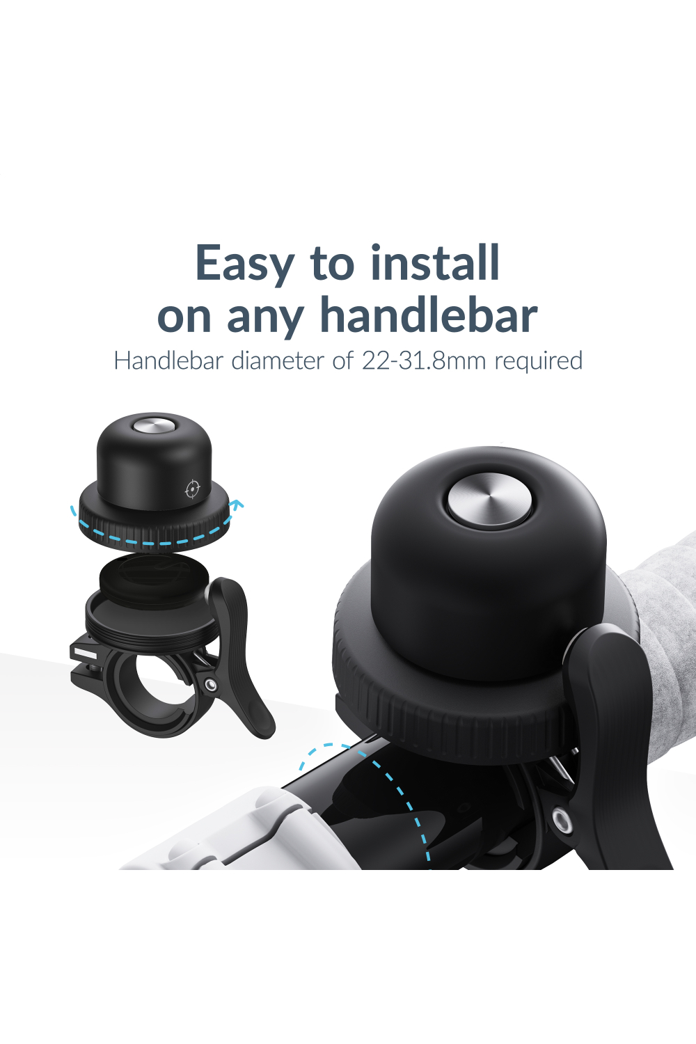 Beeep Betag Find My Tracker Black & Bicycle Bell - Afbeelding 8