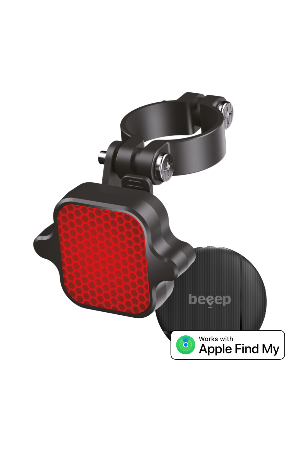 Beeep Betag Find My Tracker Black & Taillight Reflector