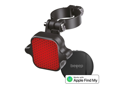 Beeep Betag Find My Tracker Black & Taillight Reflector