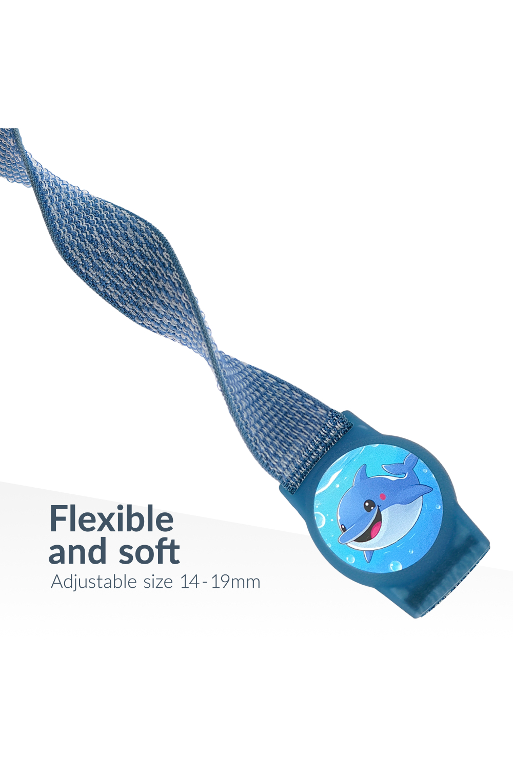 Beeep Onetag Apple Find My & Android Tracker - Kids Wristband Velcro Dolphin - Afbeelding 8