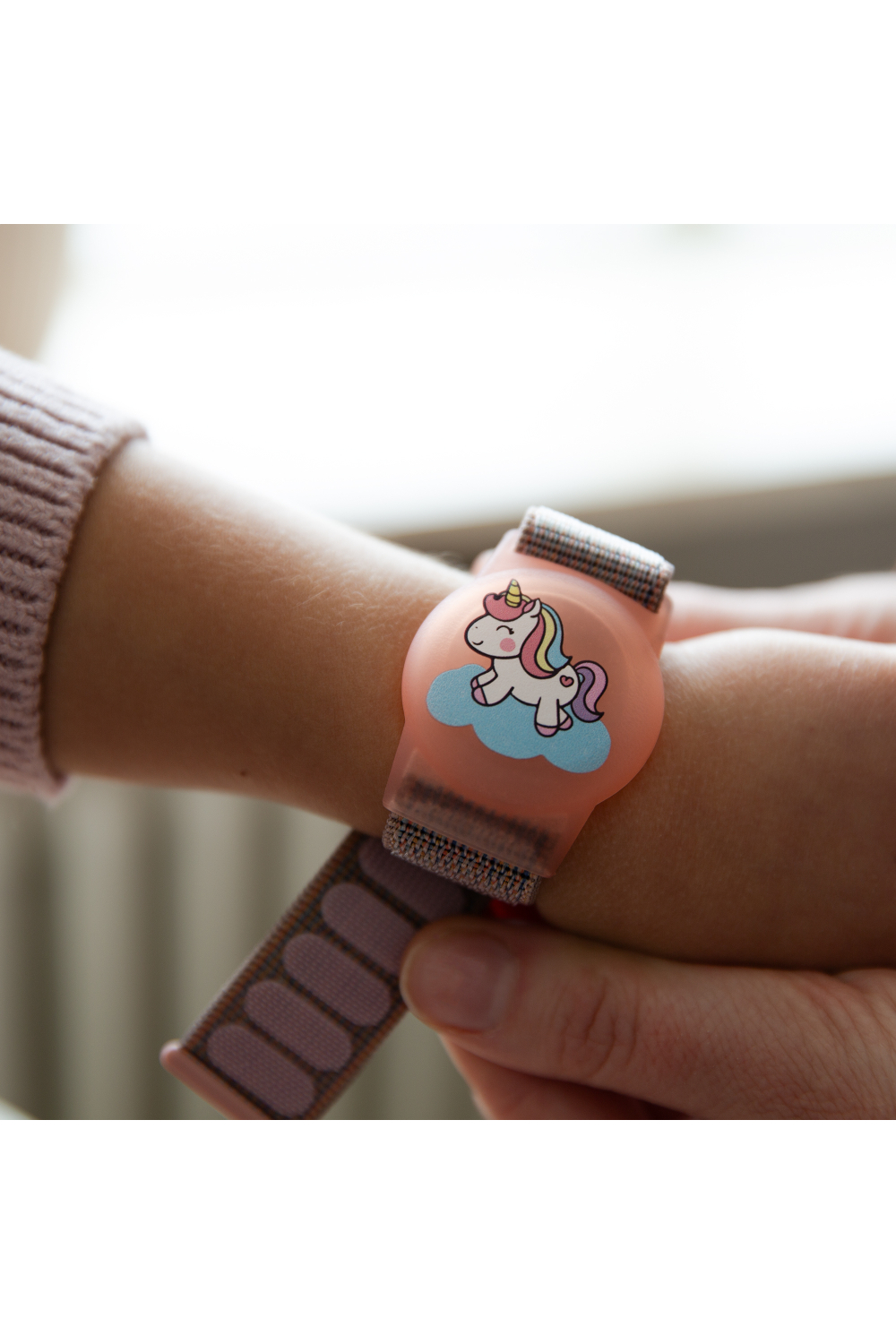 Beeep Onetag Apple Find My & Android Tracker - Kids Wristband Velcro Unicorn - Afbeelding 9
