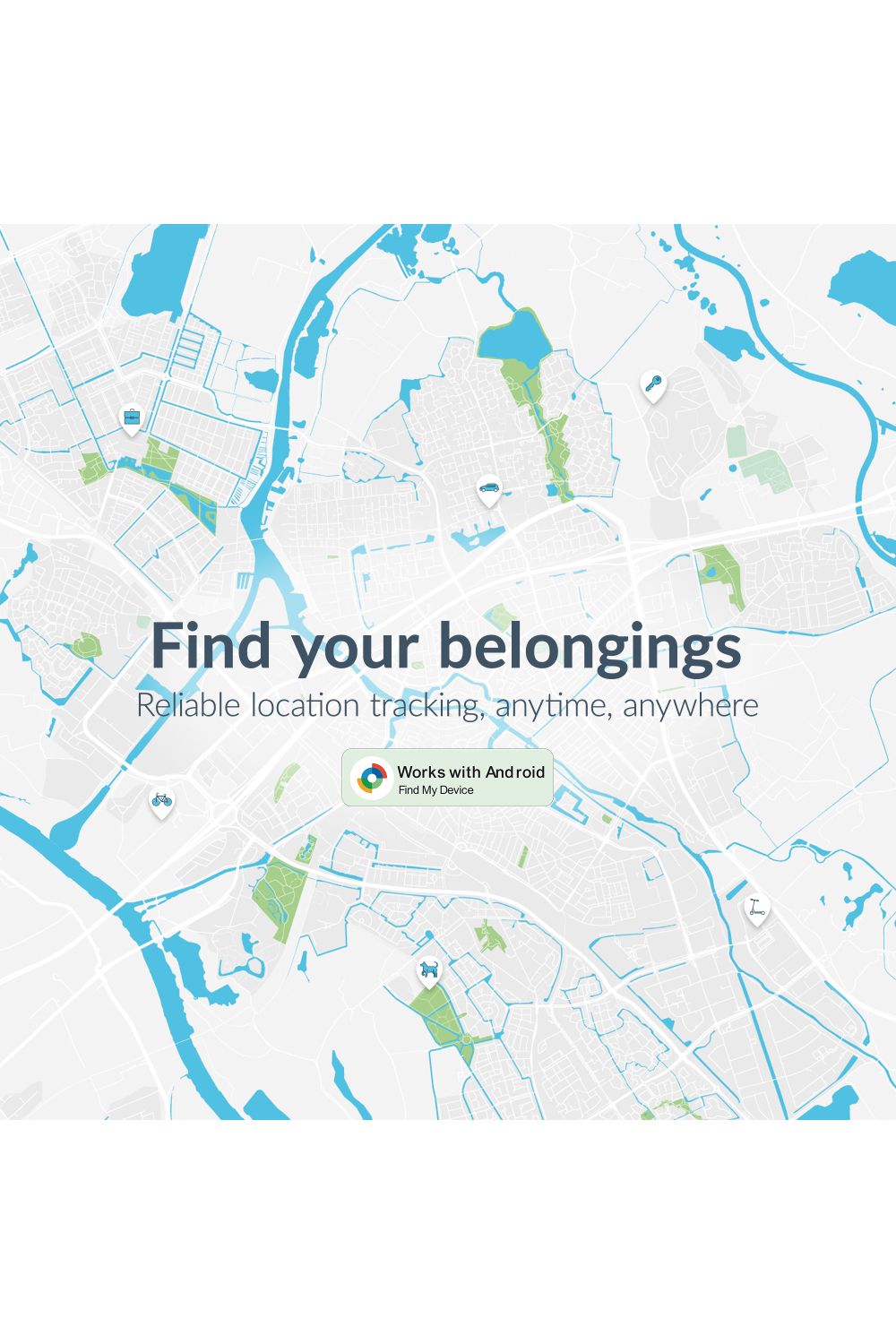 Beeep Betag Android Tracker White & Keychain White - 1 Pack - Afbeelding 4