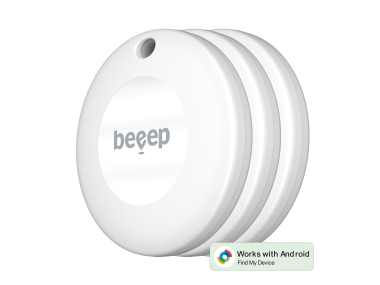 Beeep Betag Android Tracker White & Keychain White - 3 Pack