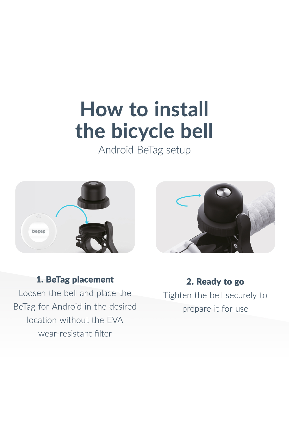 Beeep Betag Android Tracker Black & Bicycle Bell - Afbeelding 10