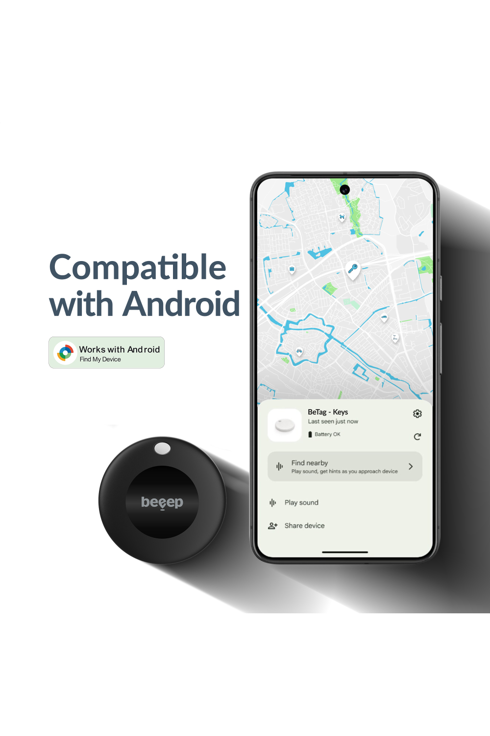 Beeep Betag Android Tracker Black & Bicycle Bell - Afbeelding 3