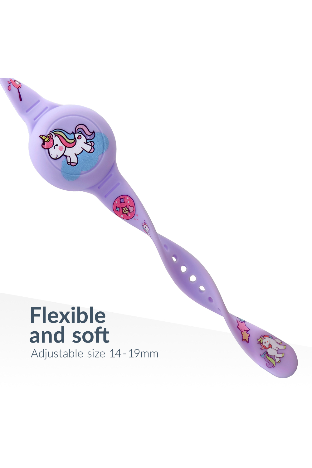Beeep Onetag Apple Find My & Android Tracker - Kids Wristband Silicon Unicorn - Afbeelding 8