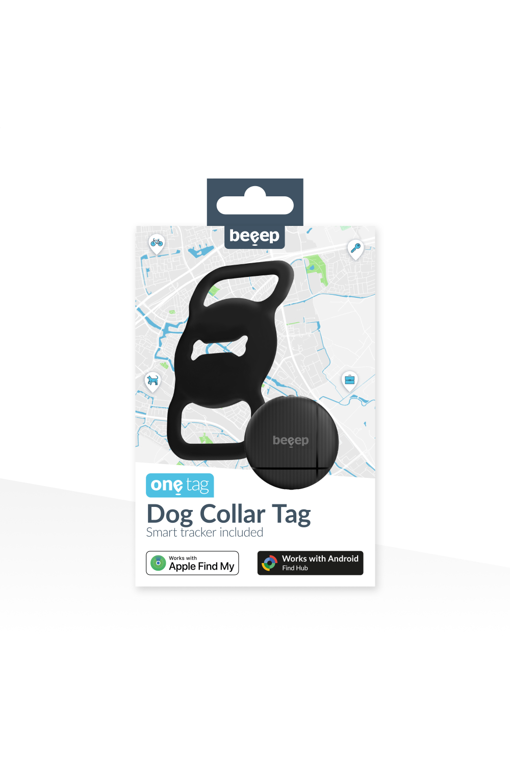 Beeep Onetag Apple Find My & Android Tracker - Dog Collar Tag - Black - Afbeelding 9