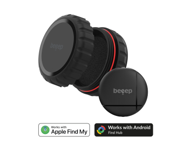 Beeep Onetag Apple Find My & Android Tracker - Waterproof Case - Black
