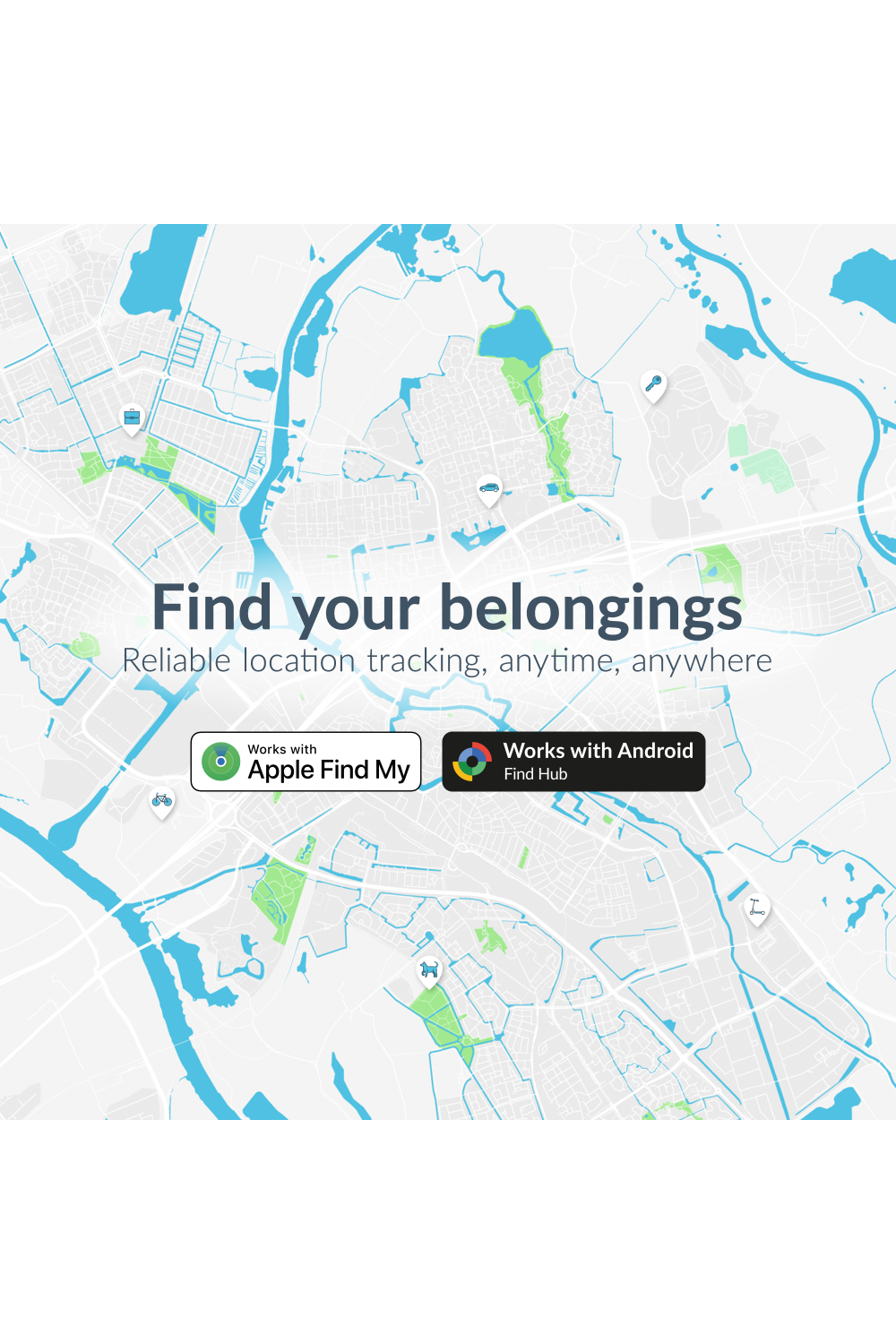 Beeep Onetag Apple Find My & Android Tracker - Waterproof Case - Black - Afbeelding 3