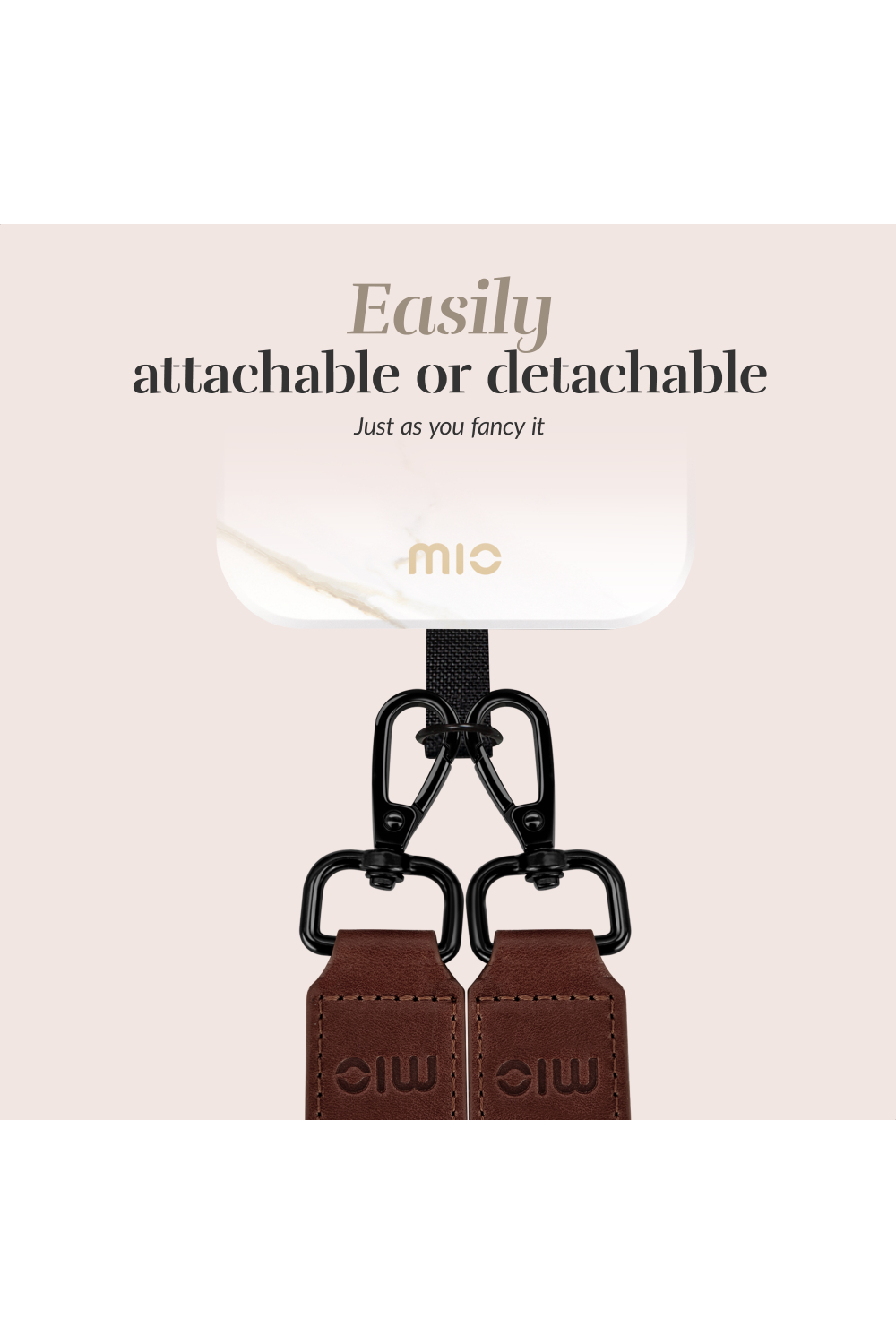 Mio By Mobilize Mio Lanyard White Marble - Afbeelding 4