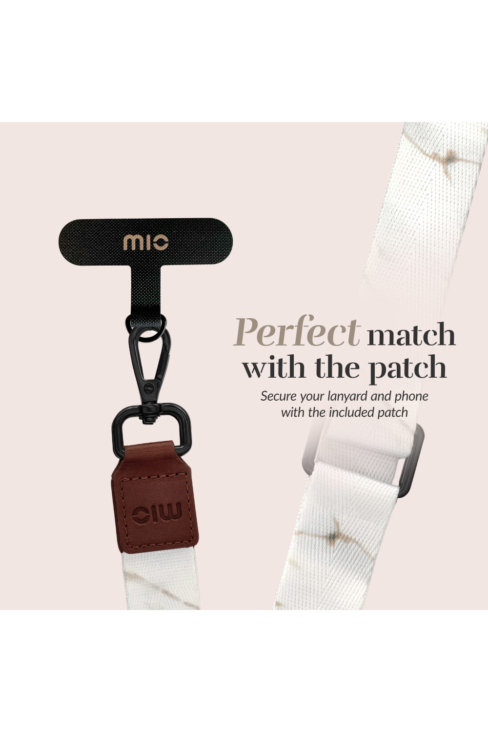 Mio By Mobilize Mio Lanyard White Marble - Afbeelding 5