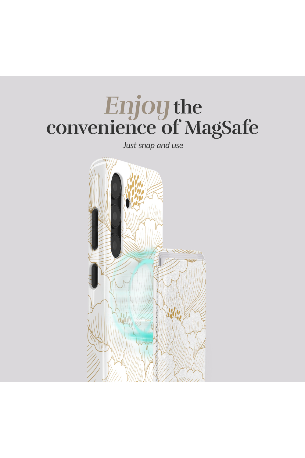Mio By Mobilize Mio White Roses Magsafe Compatible Card Holder - Afbeelding 2